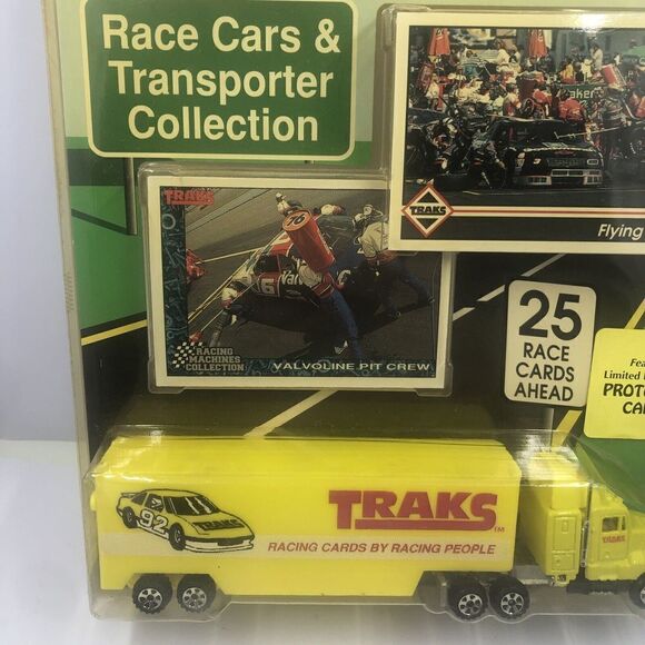 Traks Nascar Transportation Collection Car Hauler And Cards. Vintage 1992 - Picture 2 of 10